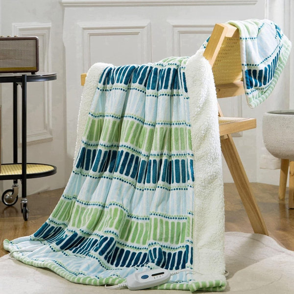 BOPWAY 50"x60" Machine Washable Electric Heated Throw Blanket Wayfair